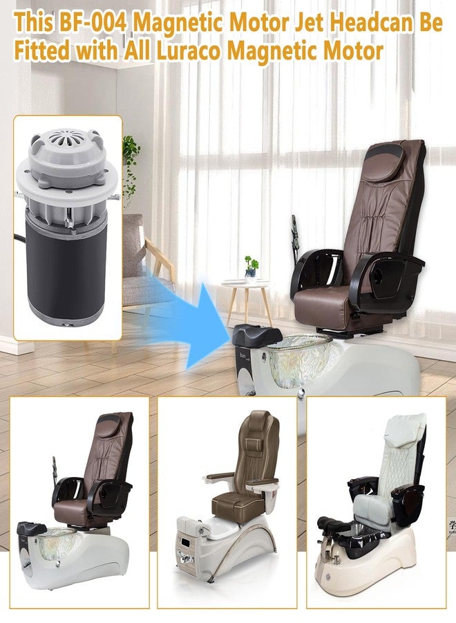 SuperDi BF-004 Pipeless Magnetic Jet Head Motor for Pedicure Spa Chair Part,Universal Pedicure Jet Replacement for LURACO Magnetic Jet Includes Propeller and Cap - Image 5